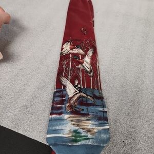 Elegant Red Duck Pattern Tie